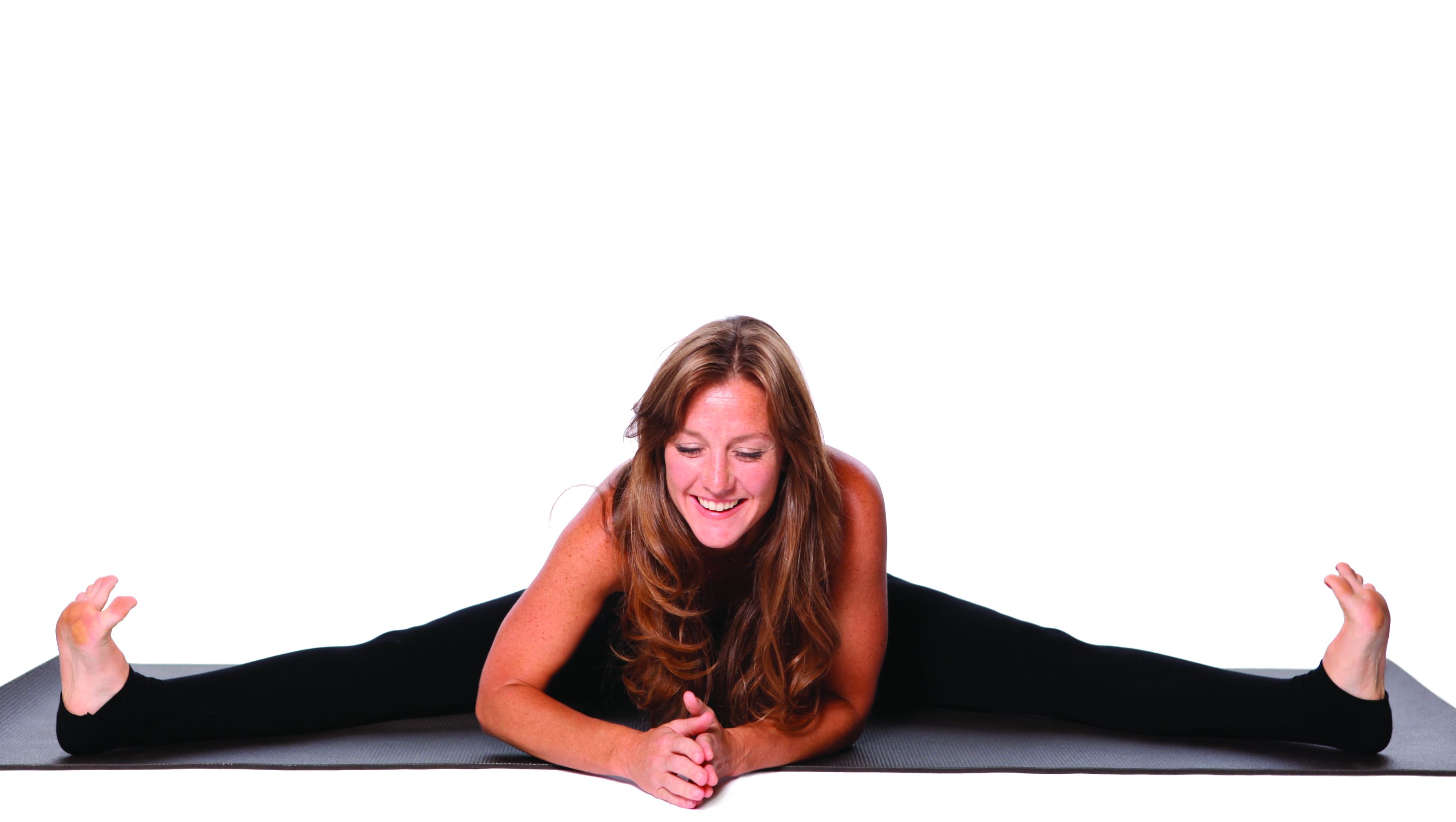 yoga instructor Jessica Jollie mid-pose