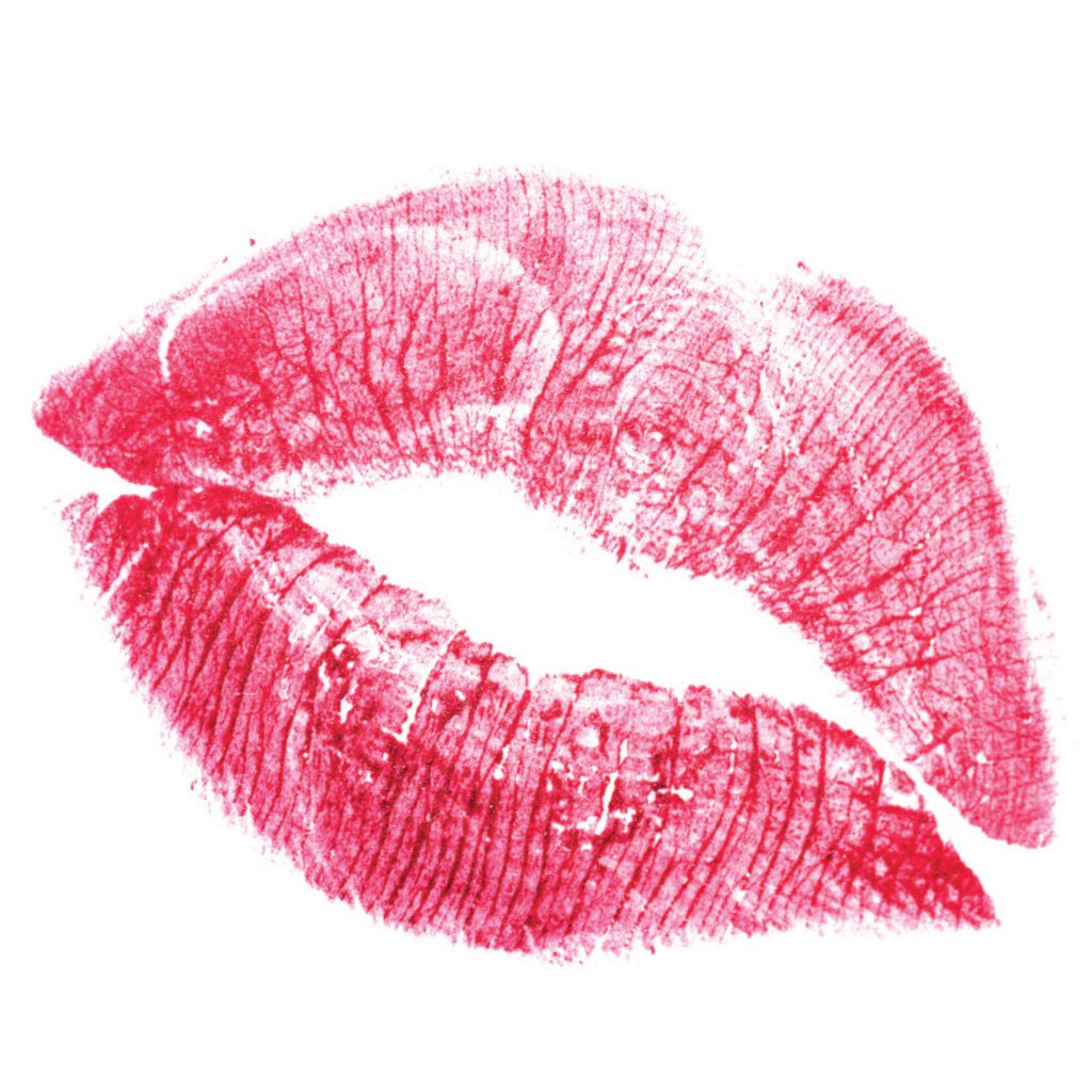 blotted lipstick