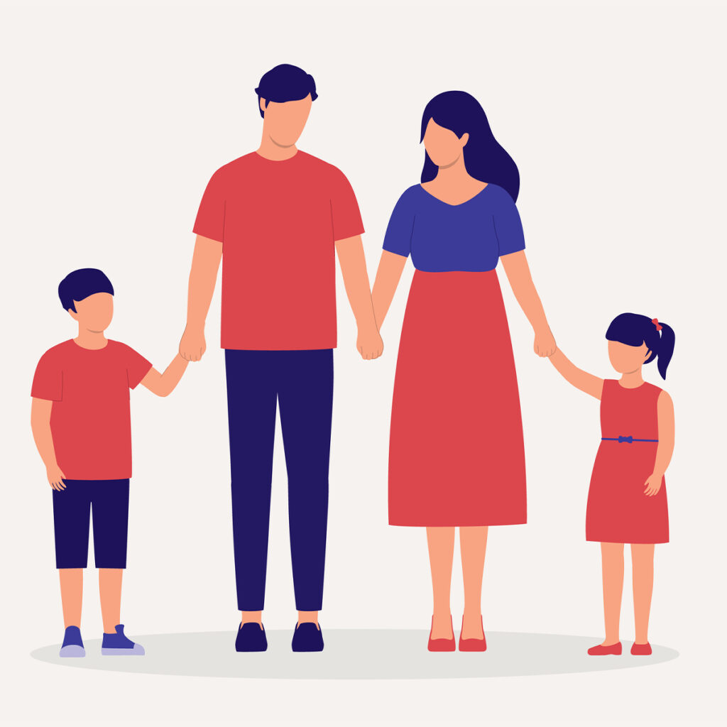 graphic illustration of family