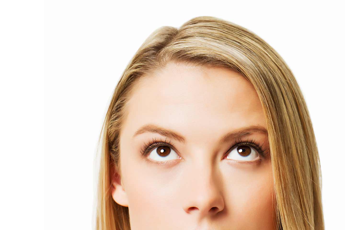 photo of the top half of a blonde woman's face
