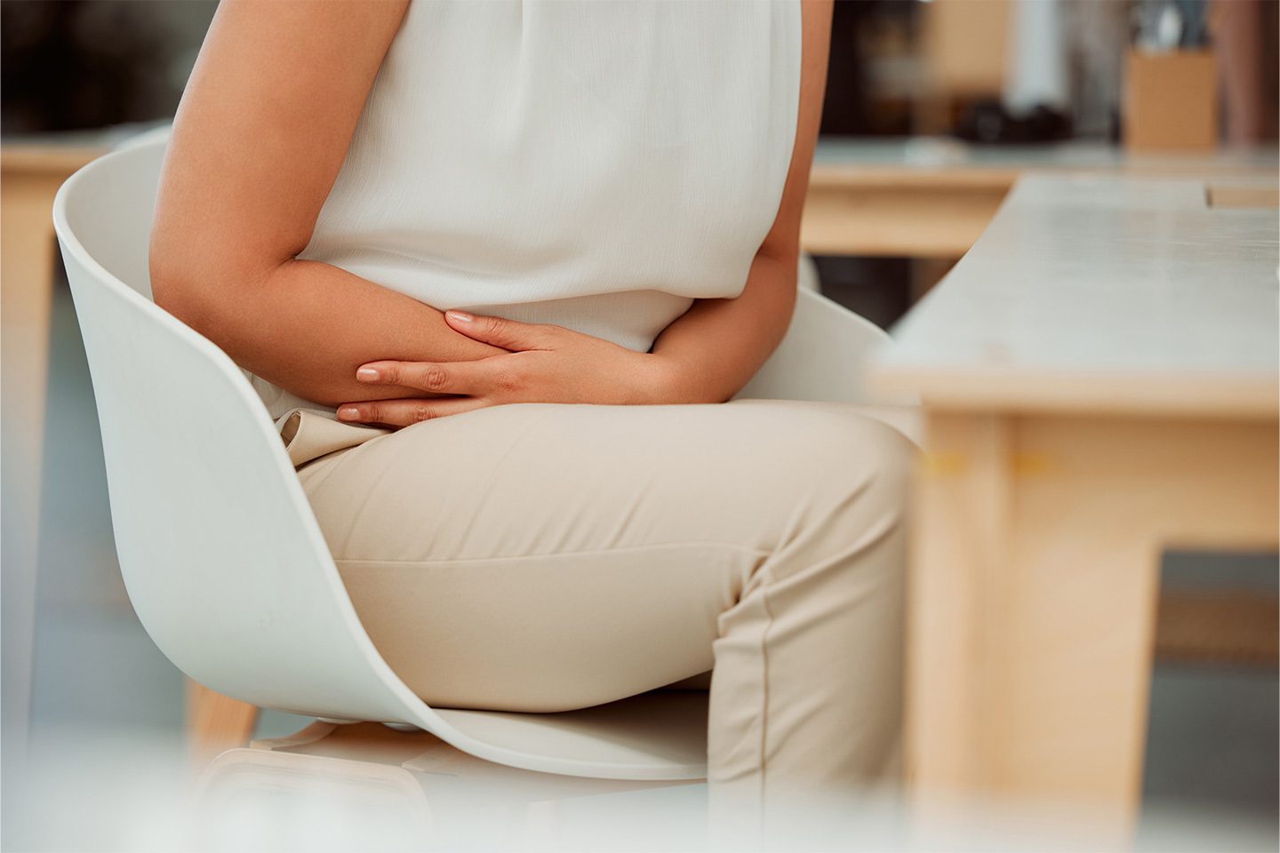 woman with upset stomach because of IBS