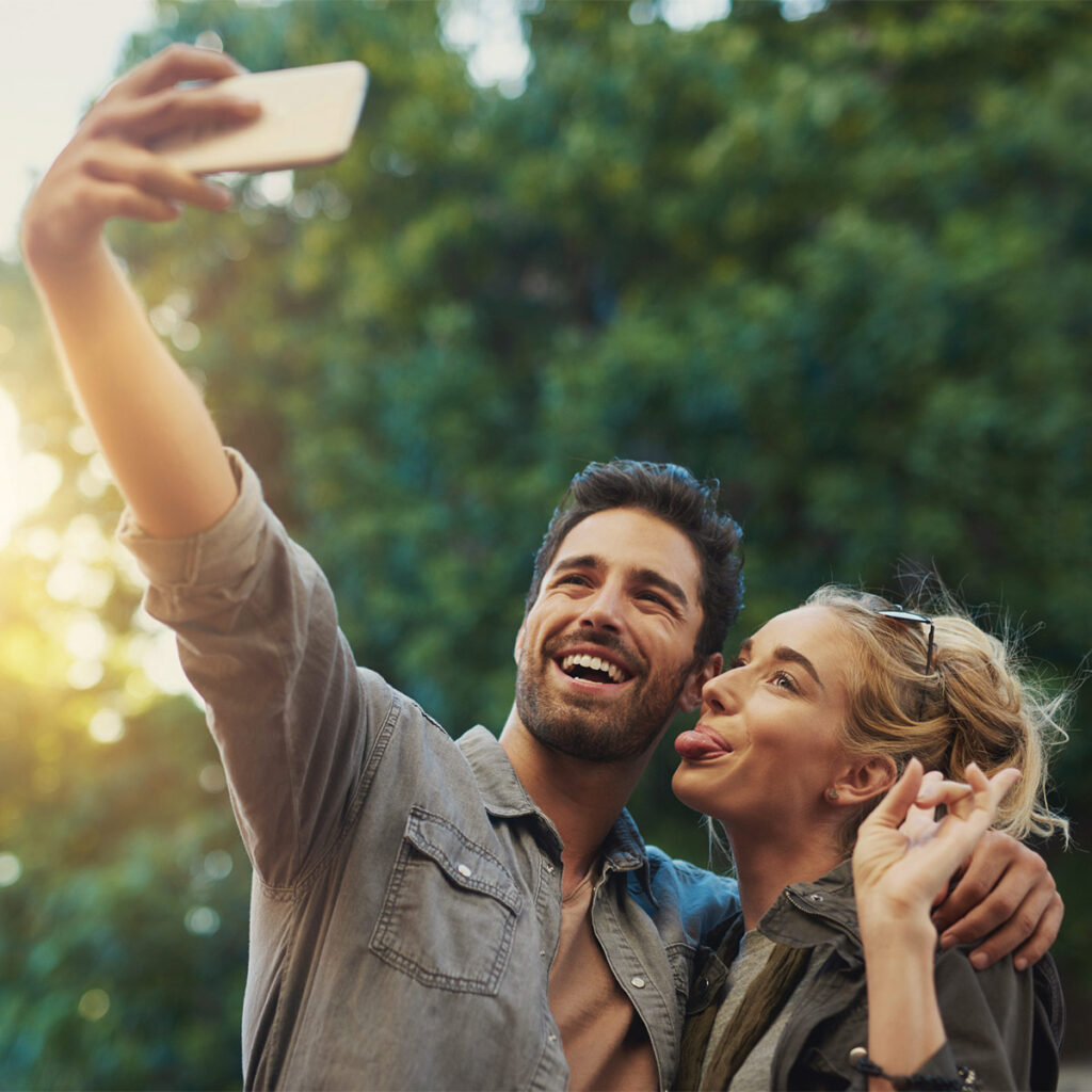 couple taking a selfie together