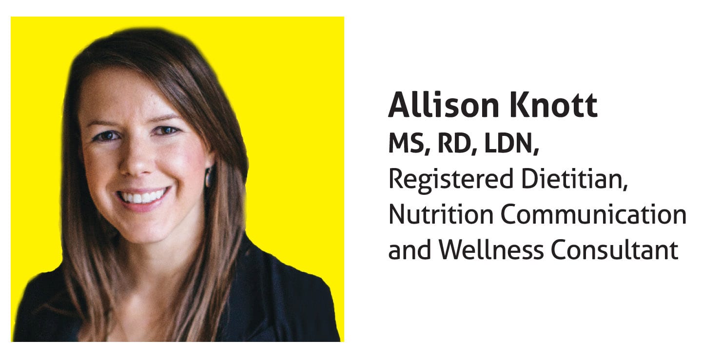 Allison Knott MS, RD, LDN Registered dietitian, nutrition communication and wellness consultant chattanooga