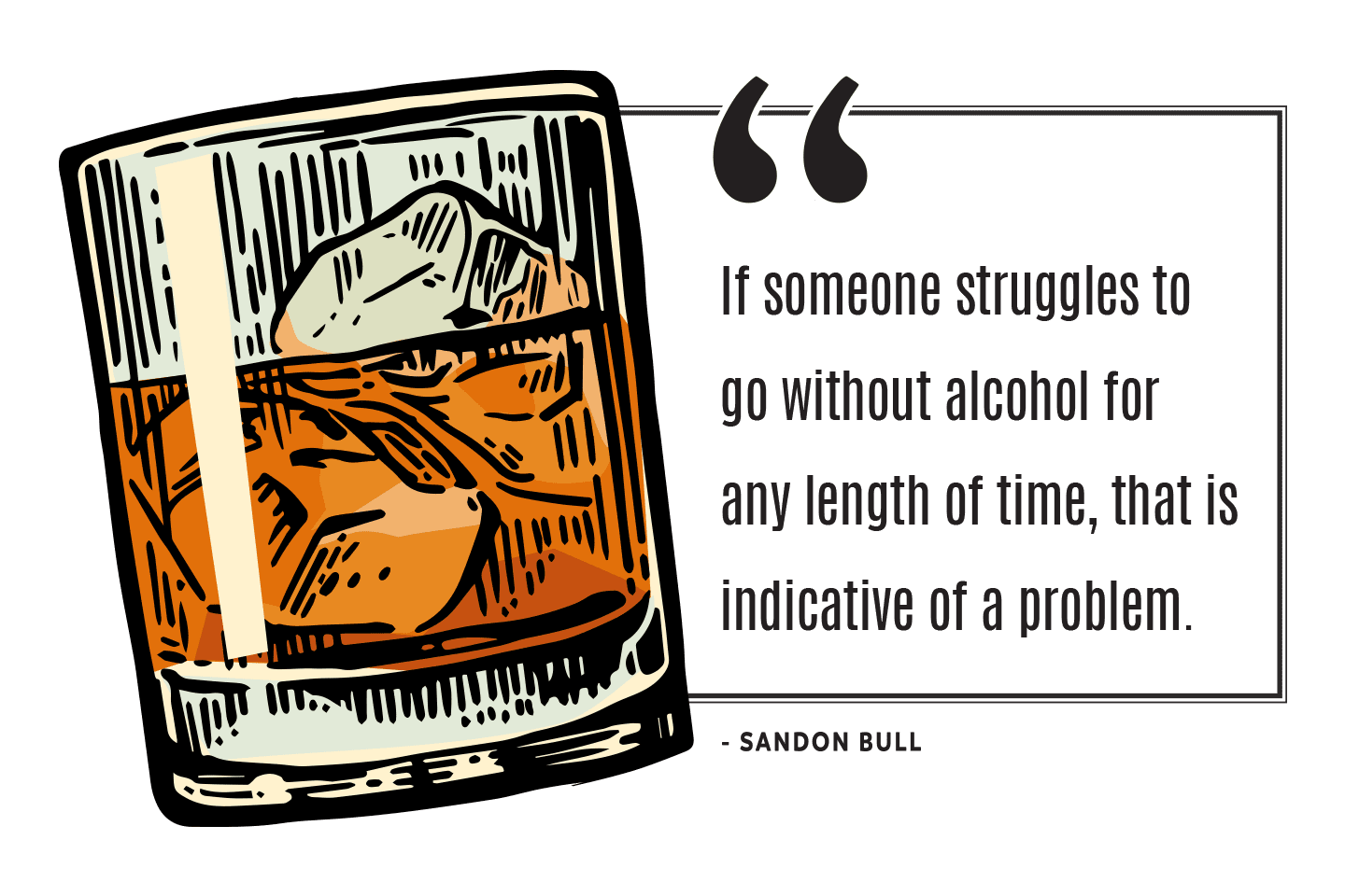 if someone struggles to go without alcohol for any length of time, that is indicative of a problem sandon bull chattanooga