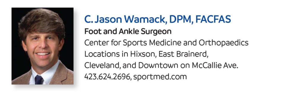C. Jason Wamack Dpm facfas foot and ankle surgeon center for sports medicine and orthopaedics chattanooga