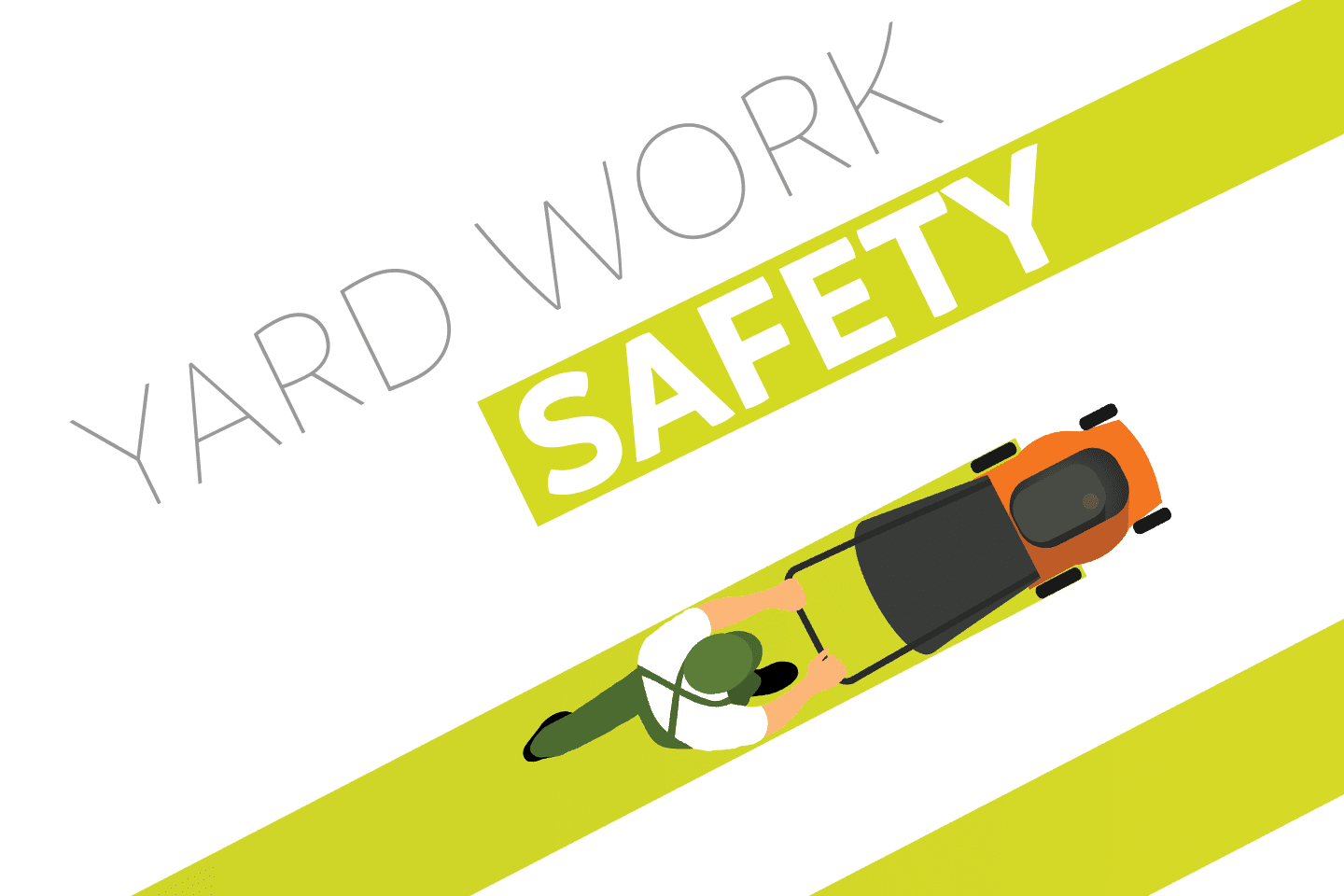 Yard work safety lawn mowing graphic chattanooga