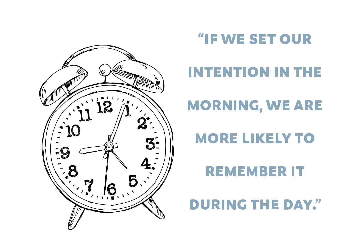 alarm clock illustration intentional mindfulness