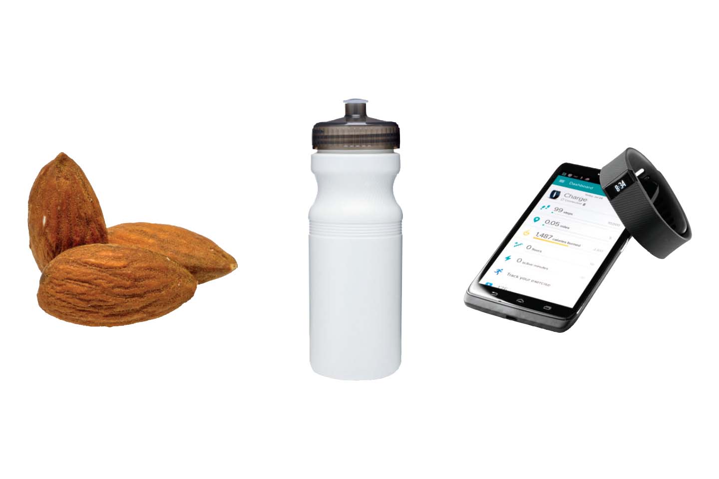 almonds water bottle fitbit fitness app chattanooga