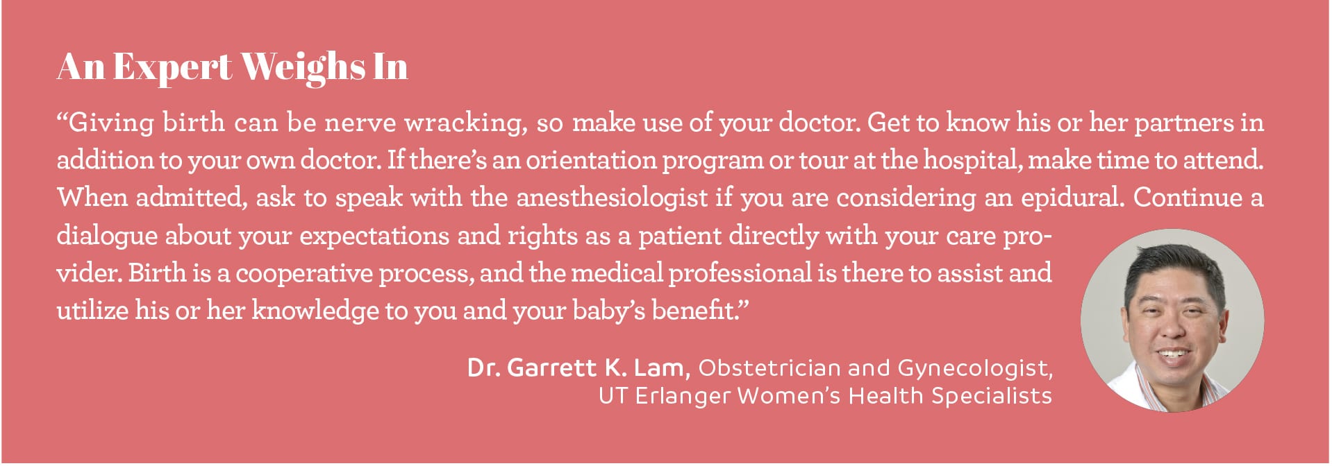 expert opinion giving birth stages of labor doctor garrett k lam obgyn ut earlanger women's health specialists chattanooga