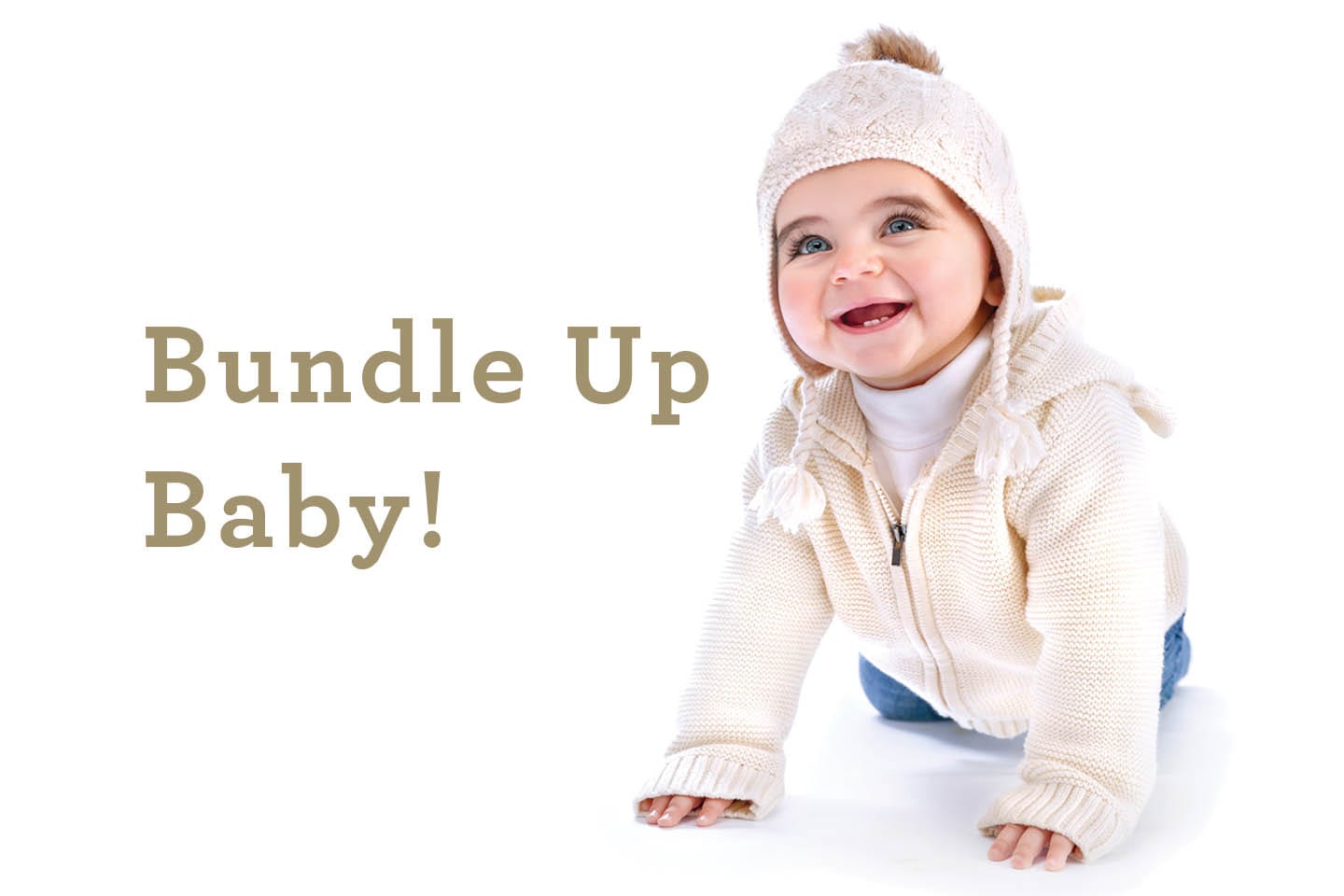 bundle up baby with toboggan and sweater chattanooga