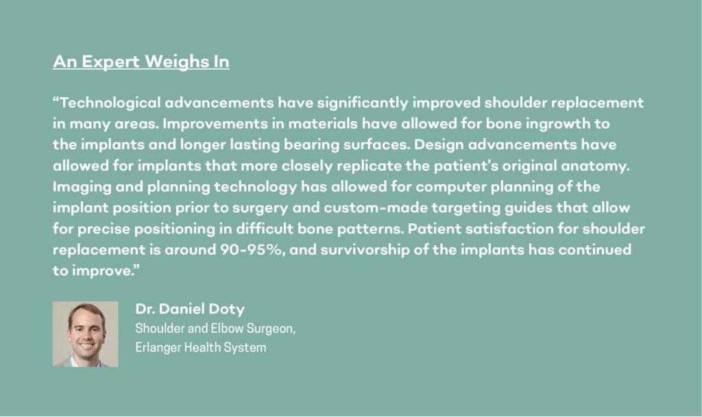 expert opinion on total shoulder replacement from Dr. Daniel Doty in chattanooga