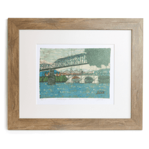 Chattanooga Art Print No. 1 in brown flame