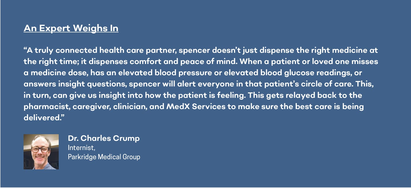 Expert opinion of spencer Medication Dispenser from Dr. Charles Crump in chattanooga