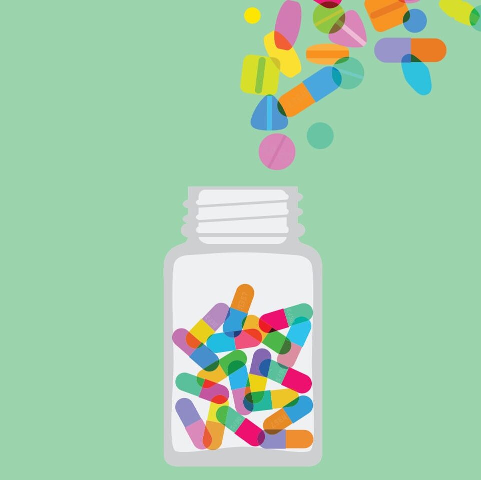 pills and vitamins illustration in Chattanooga