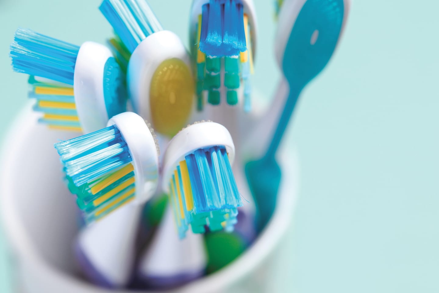 jar of toothbrushes periodontal disease in chattanooga
