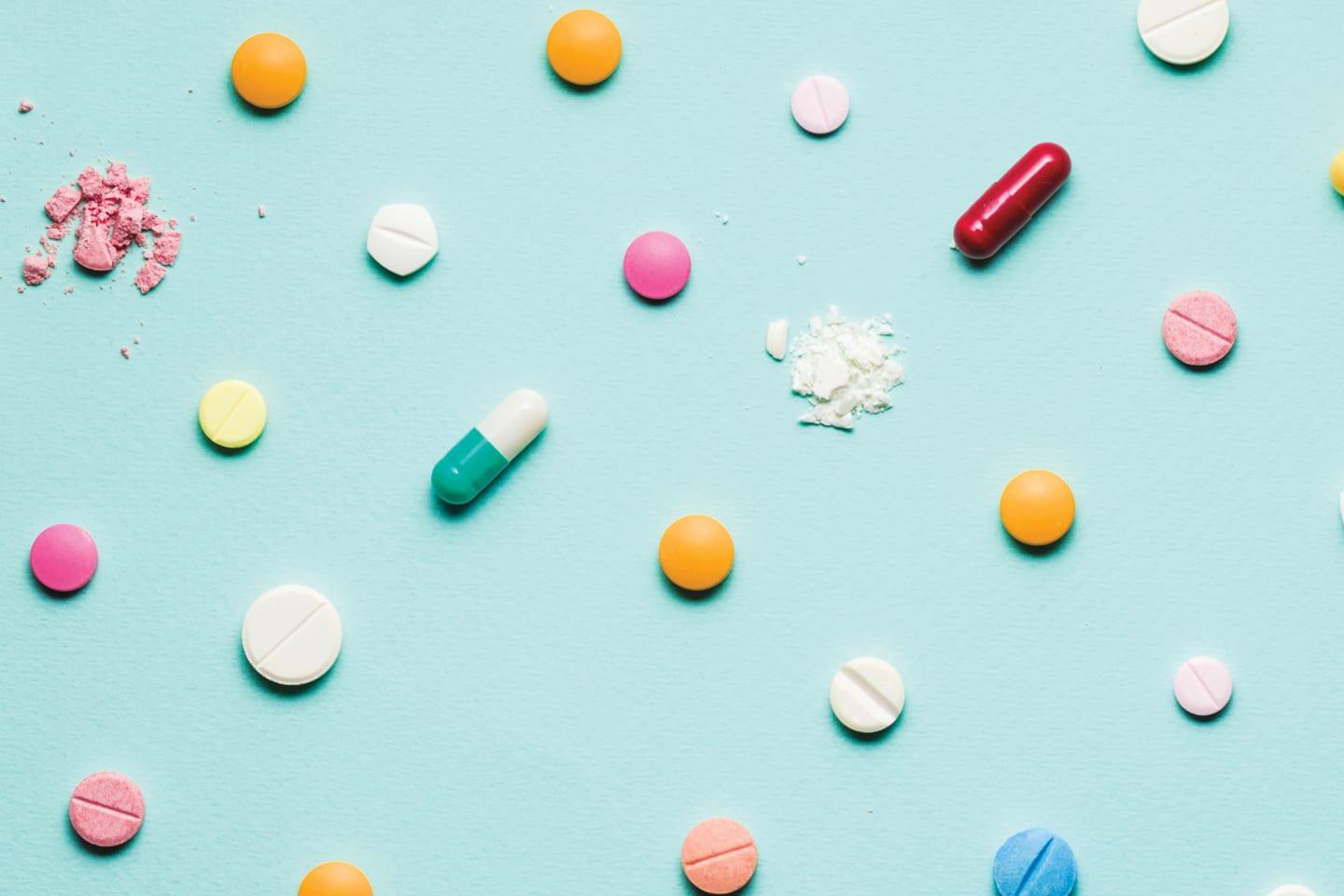 pills on a blue background in chattanooga