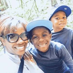 Althea Jones and kids outdoors in chattanooga