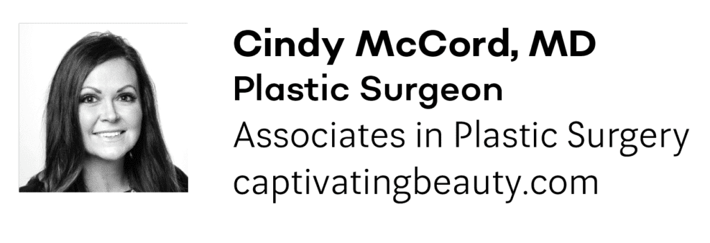 Doctor Cindy McCord at Associates in Plastic Surgery in chattanooga