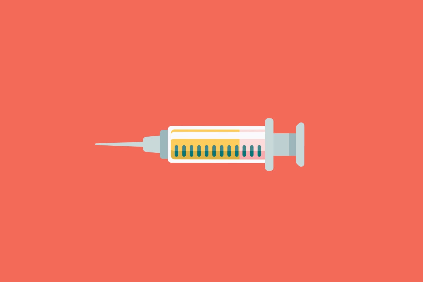 syringe on coral background shingles vaccine chattanooga healthy aging