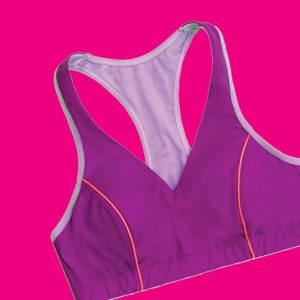purple sports performance bra for athleisure look in chattanooga