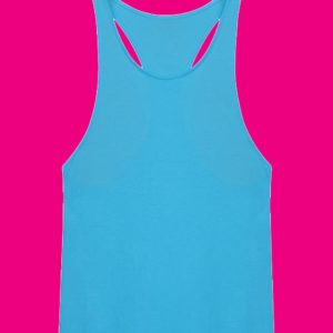 blue racerback tank top for athleisure look in chattanooga