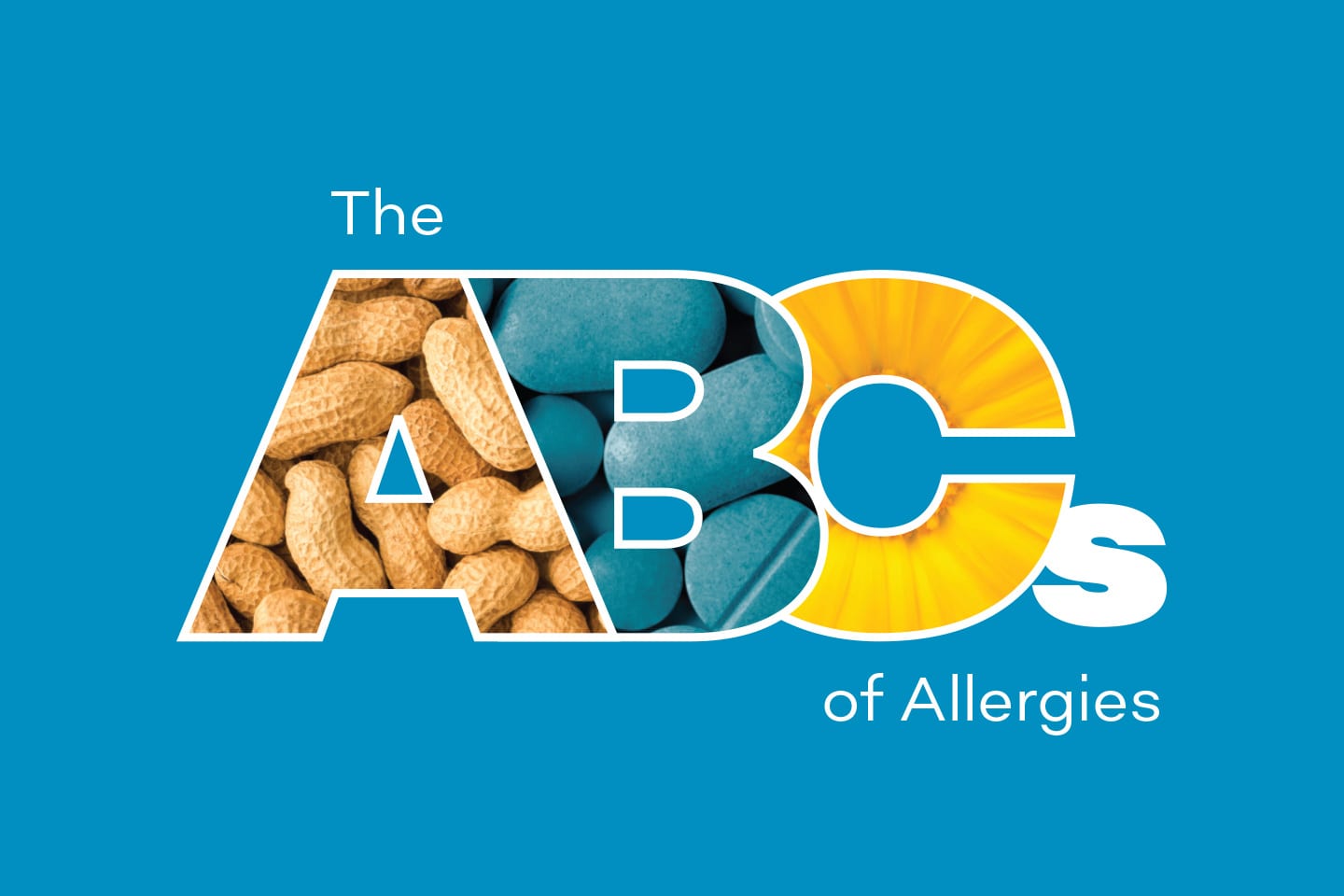Graphic saying 'The ABCs of Allergies'