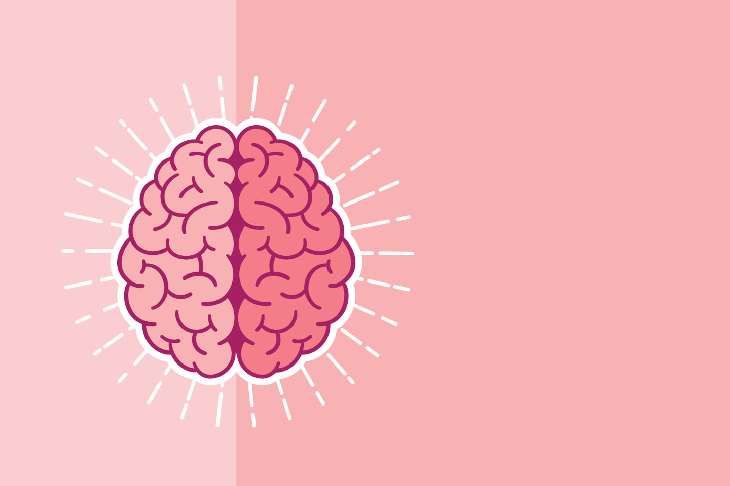pink healthy brain illustration