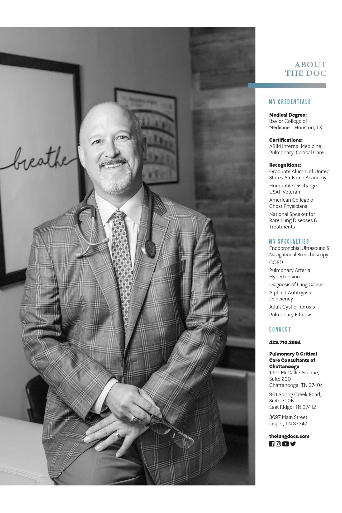 about Dr. Michael T. Czarnecki at Pulmonary & Critical Care Consultants of Chattanooga