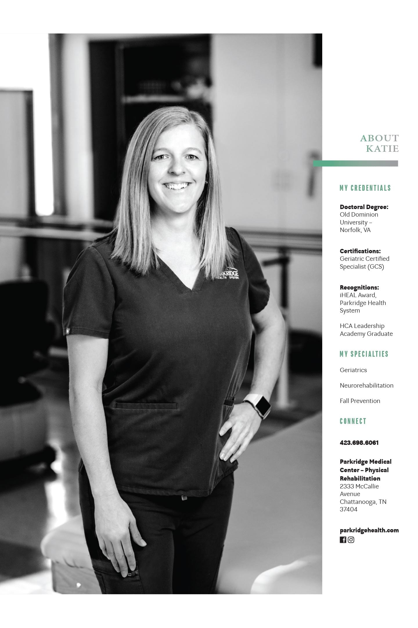 Katie O’Bryan, DPT, GCS at Parkridge Medical Center – Physical Rehabilitation