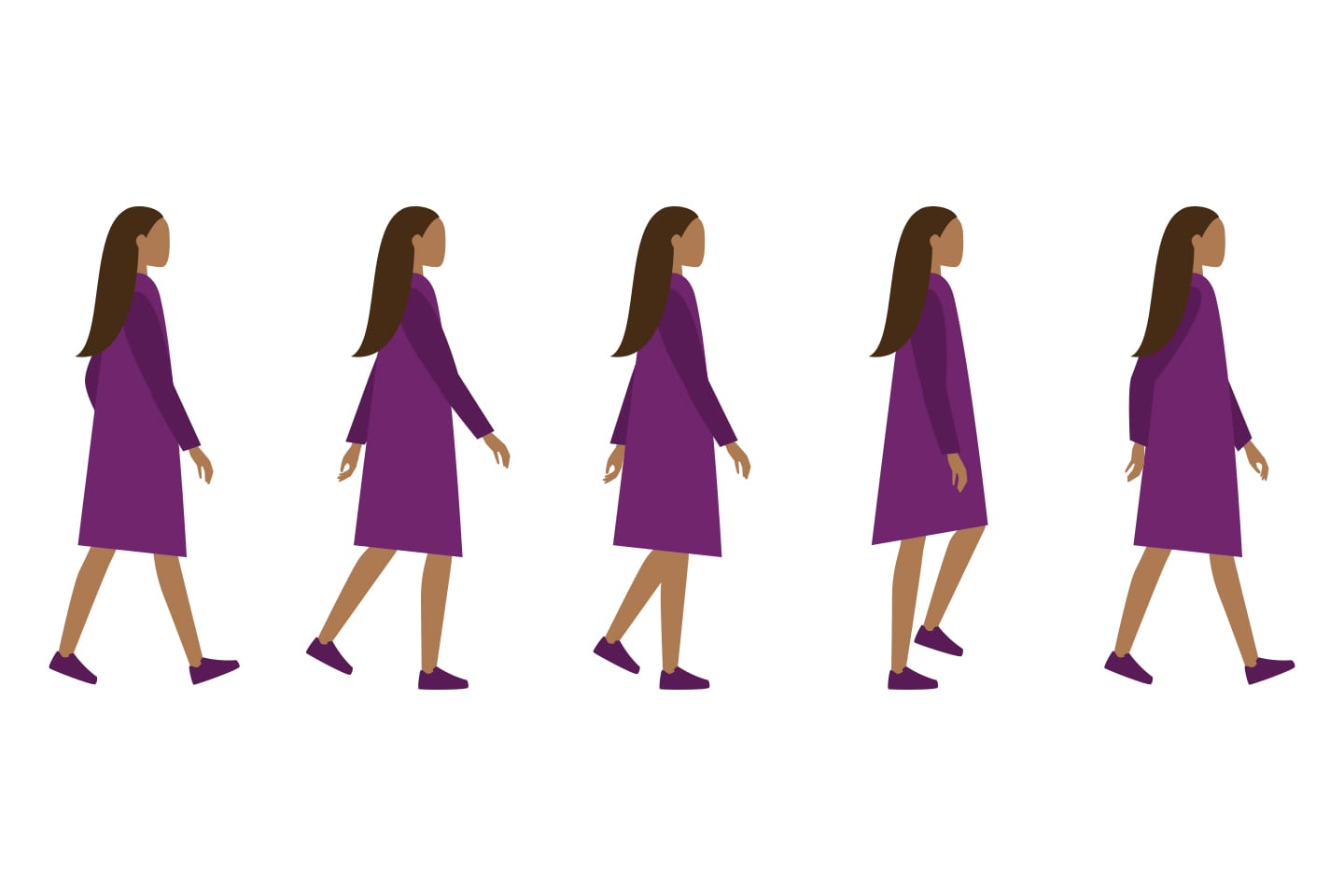 illustration of woman walking after surgery