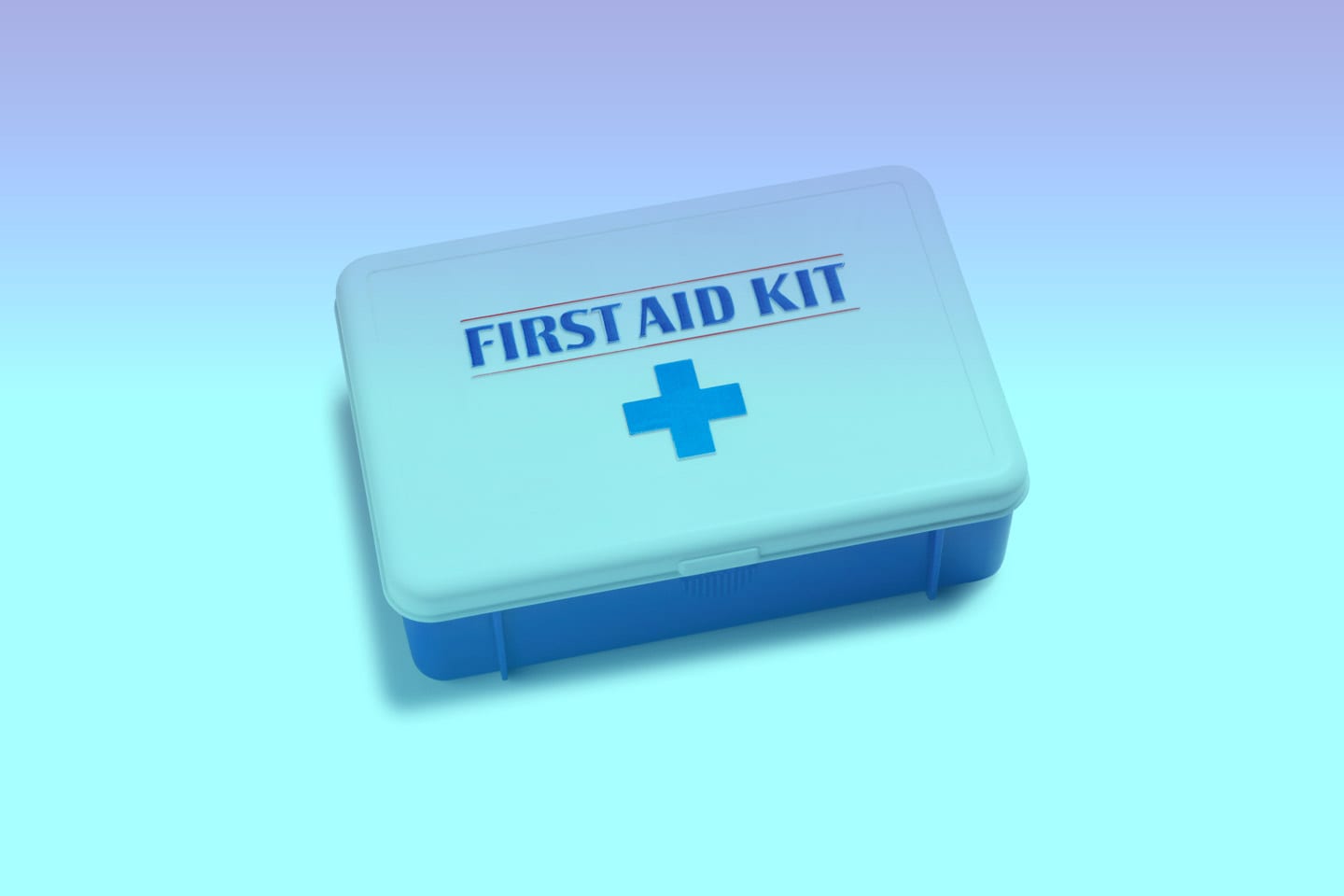 First aid kit on a gradient