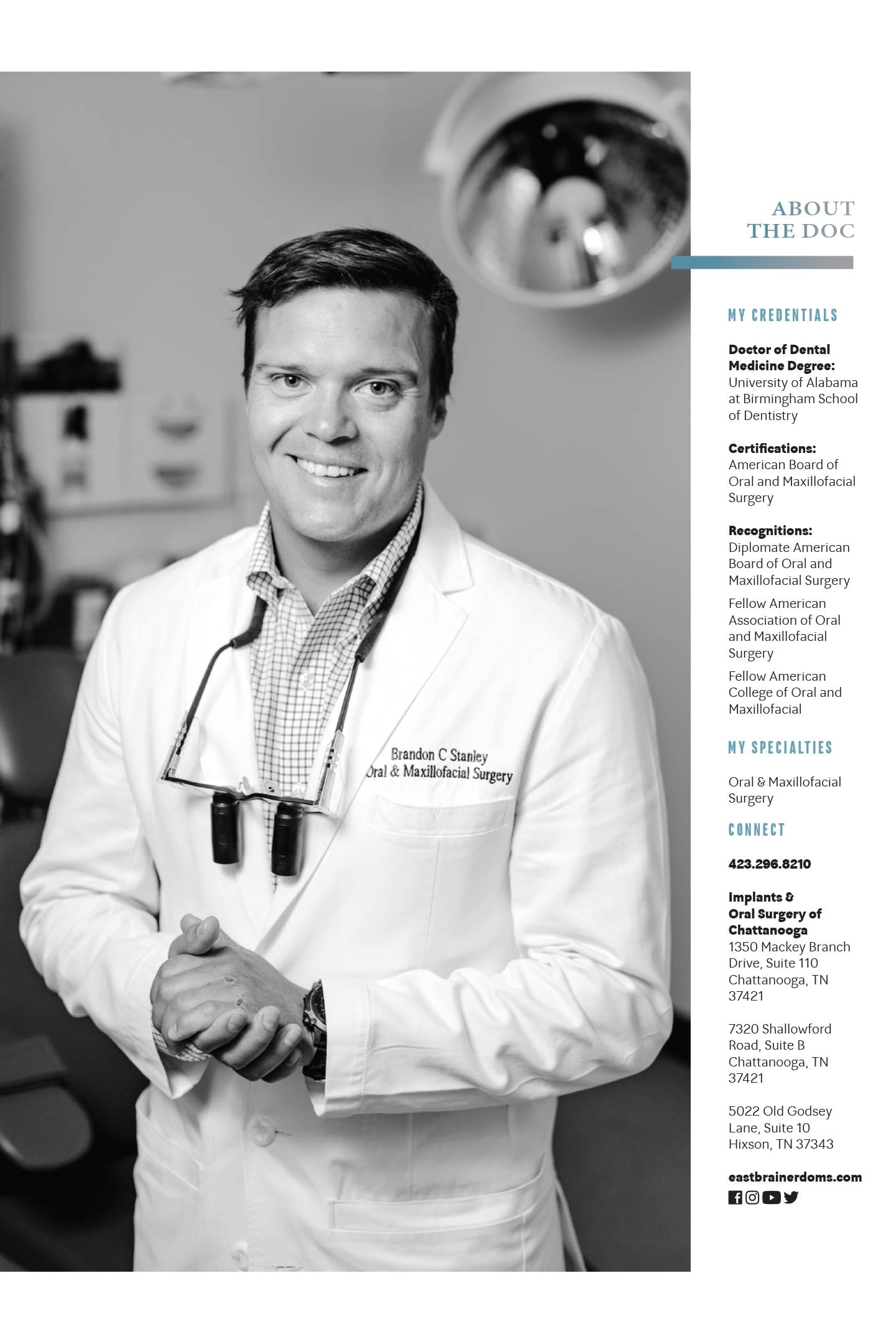 Dr. Brandon Stanley's Credentials, Specialties, and Contact Info