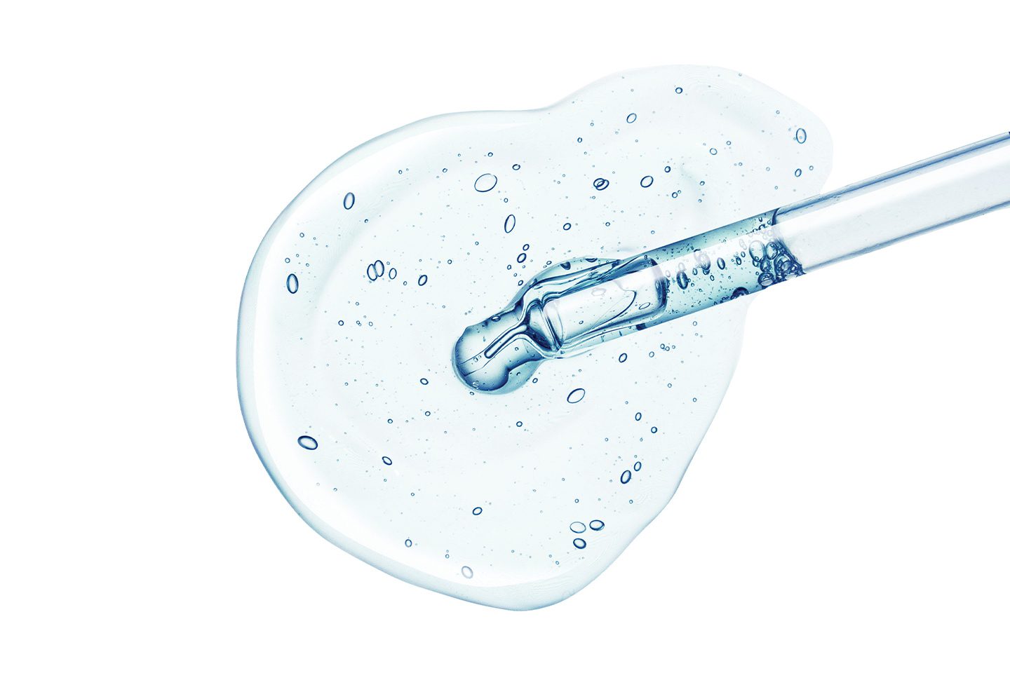 pipet of skin serum on white background