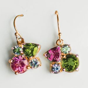 Tourmaline and Sapphire Earrings