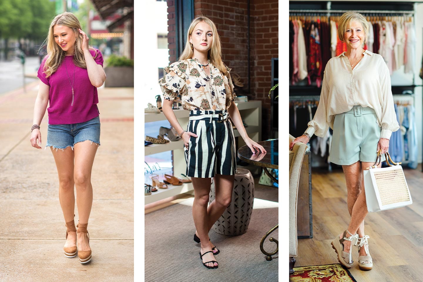 summer shorts from Chattanooga boutiques