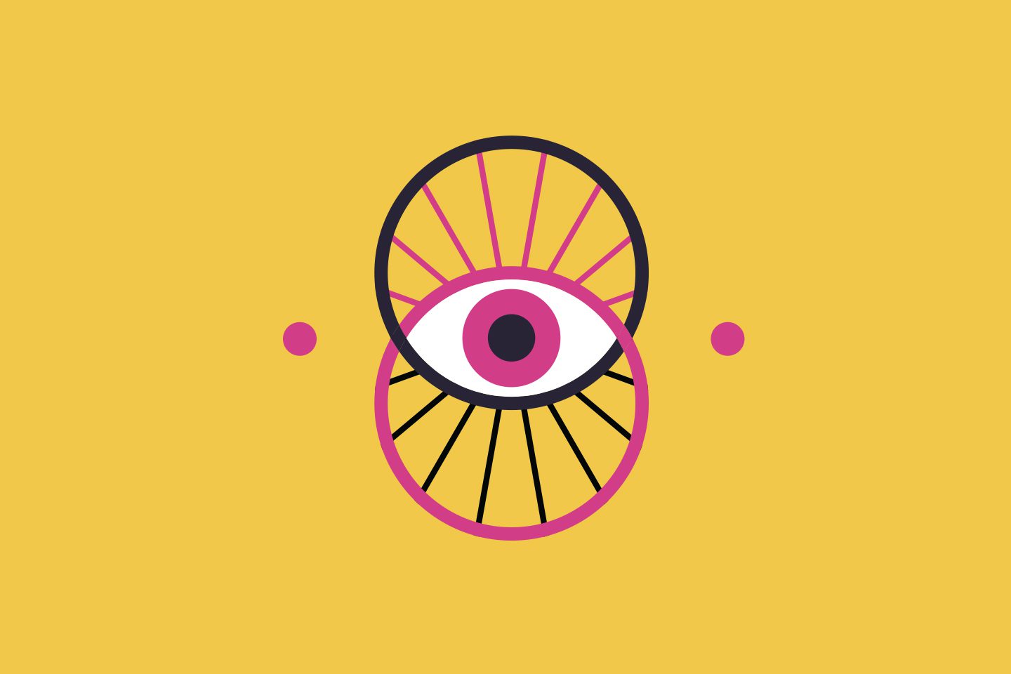 illustration of an eye on a yellow background