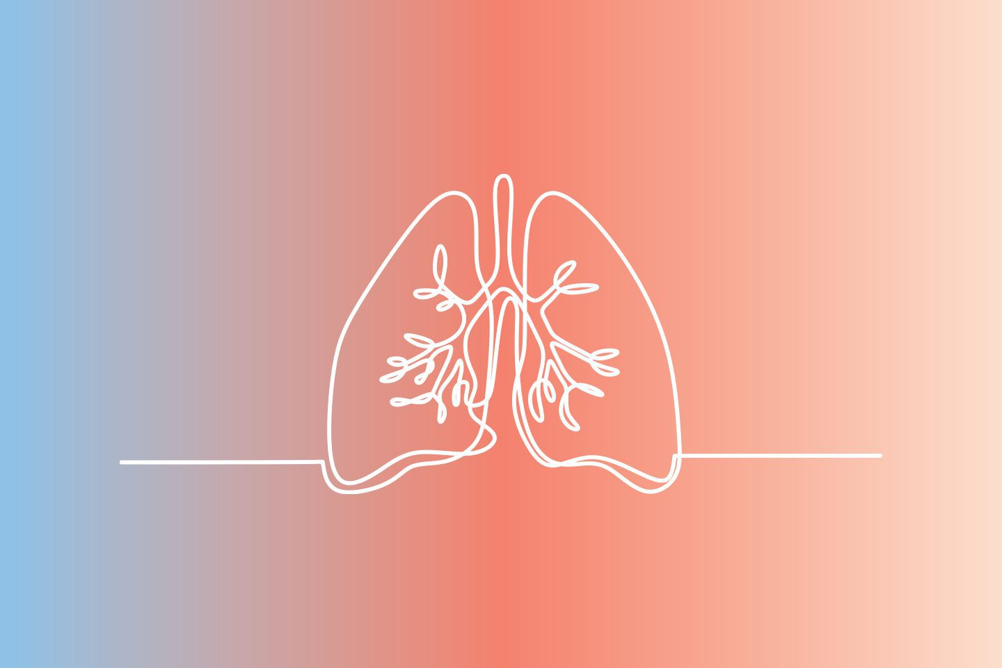 illustration of lungs on a gradient