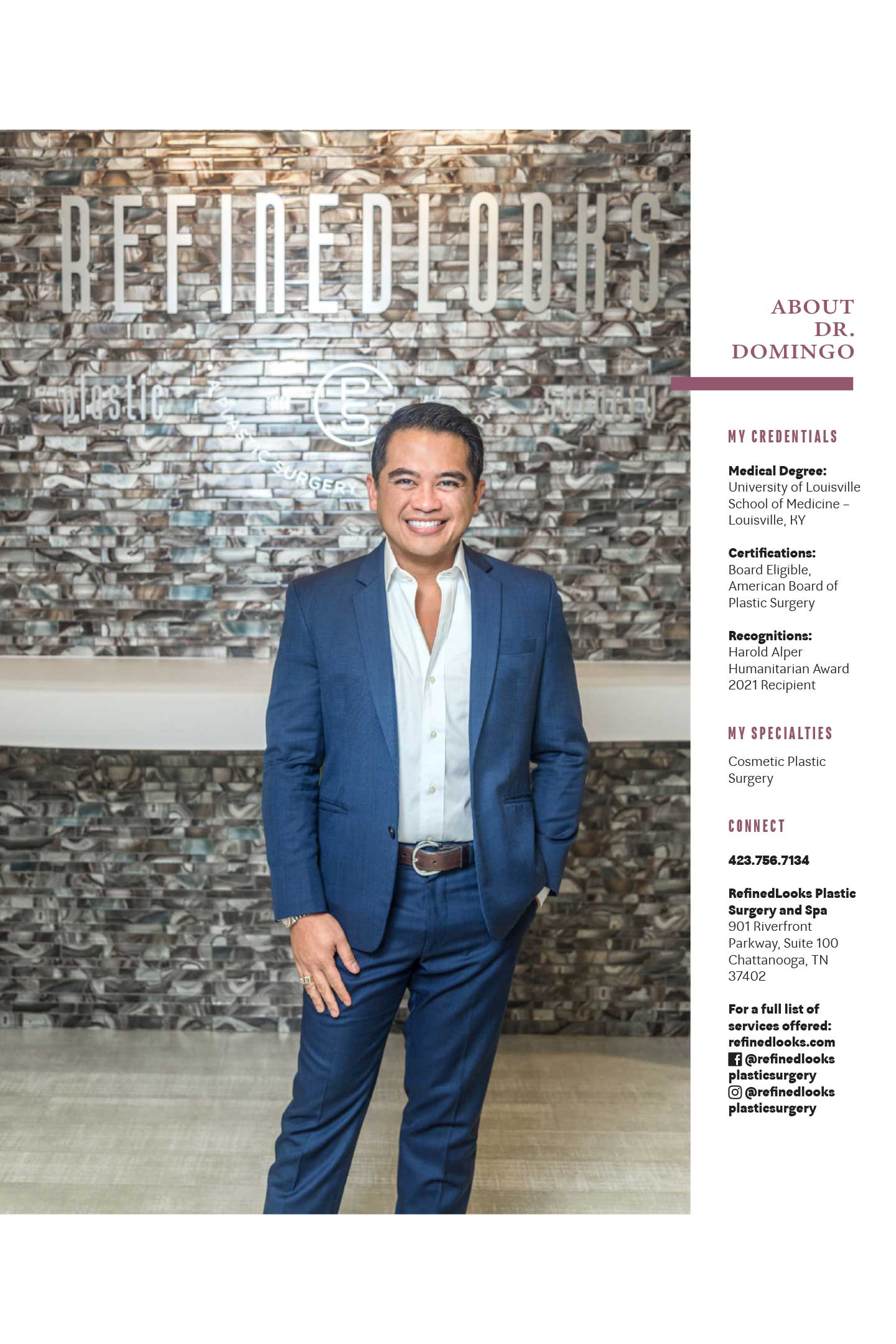 About Dr. Nico Domingo at RefinedLooks Plastic Surgery and Spa