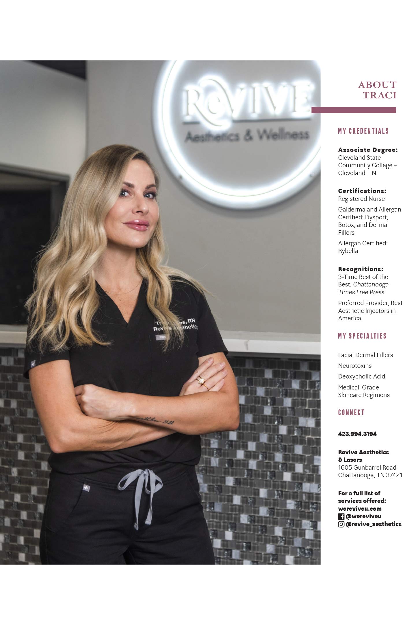 About Traci Lyons, RN at Revive Aesthetics & Lasers
