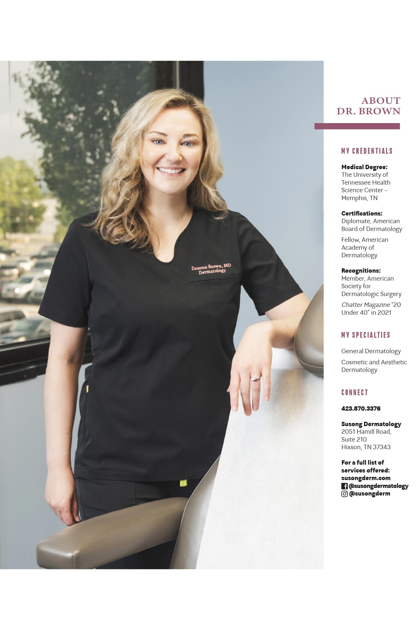 About Dr. Deanna Brown at Susong Dermatology