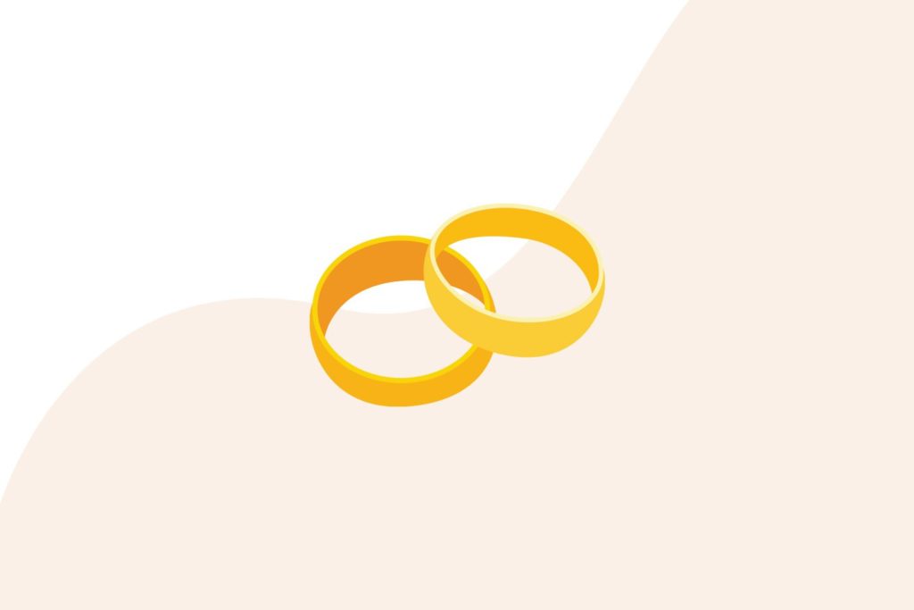 Illustration of wedding rings
