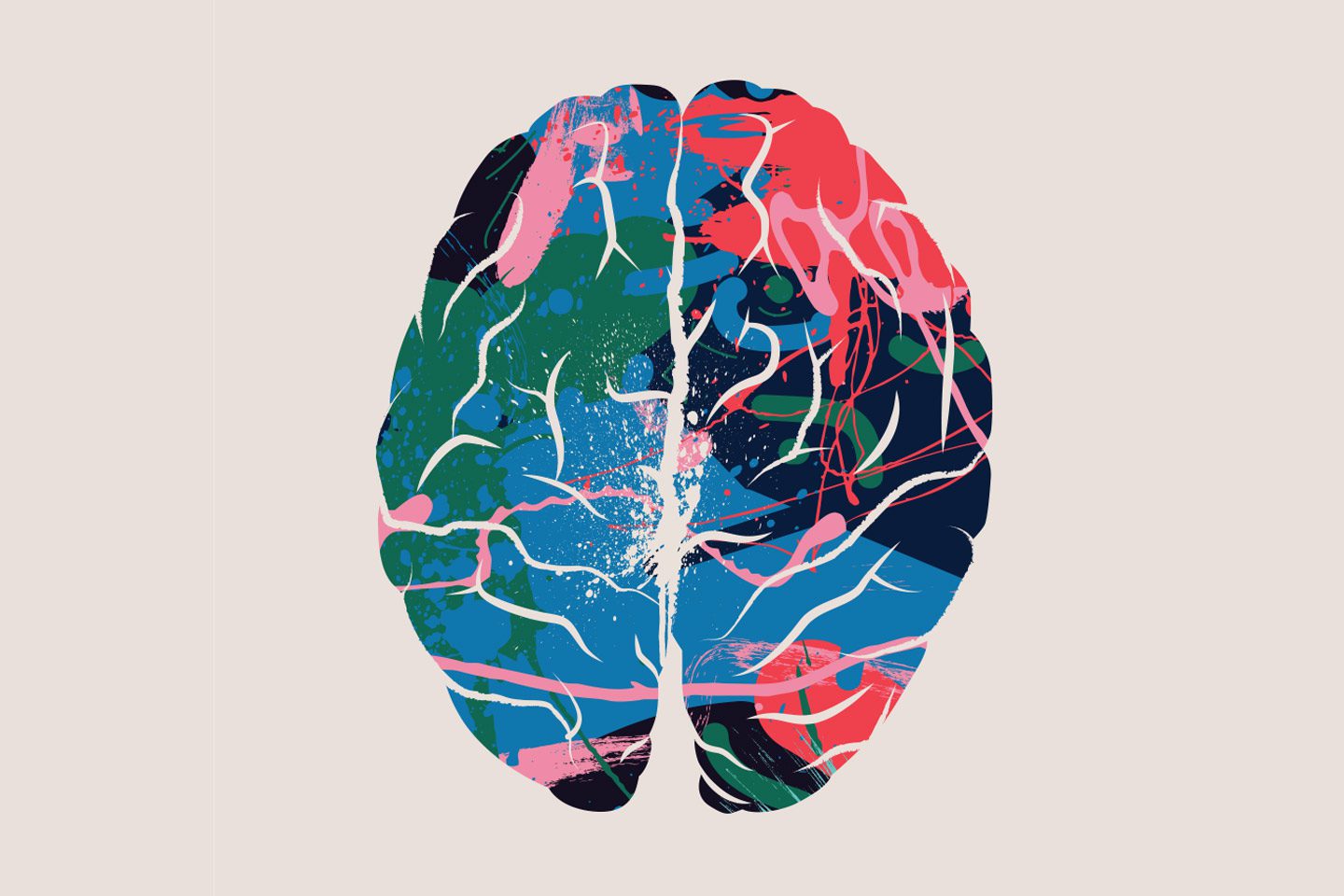 rainbow brain illustration