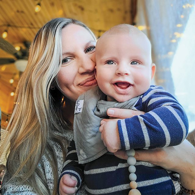 Kelli Boitnott with her baby boy Xavier