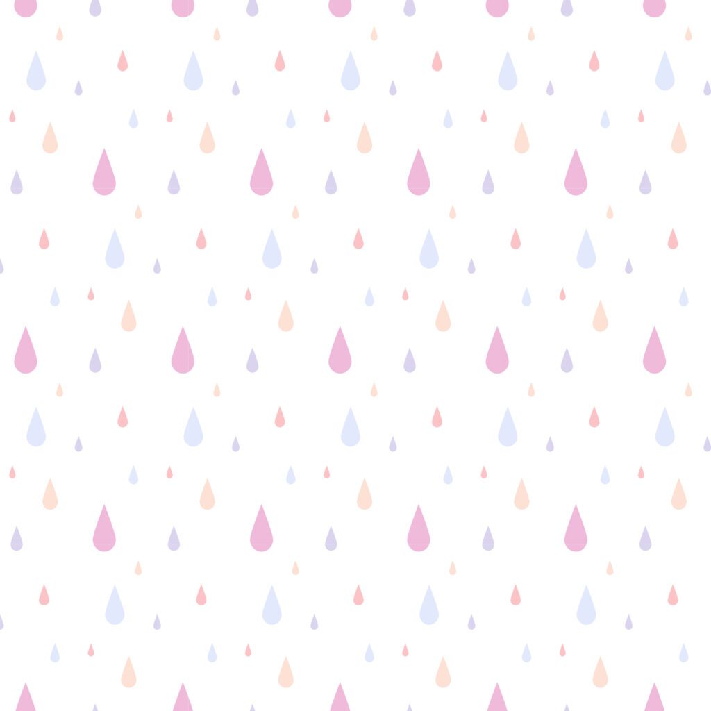 colorful illustrated raindrops