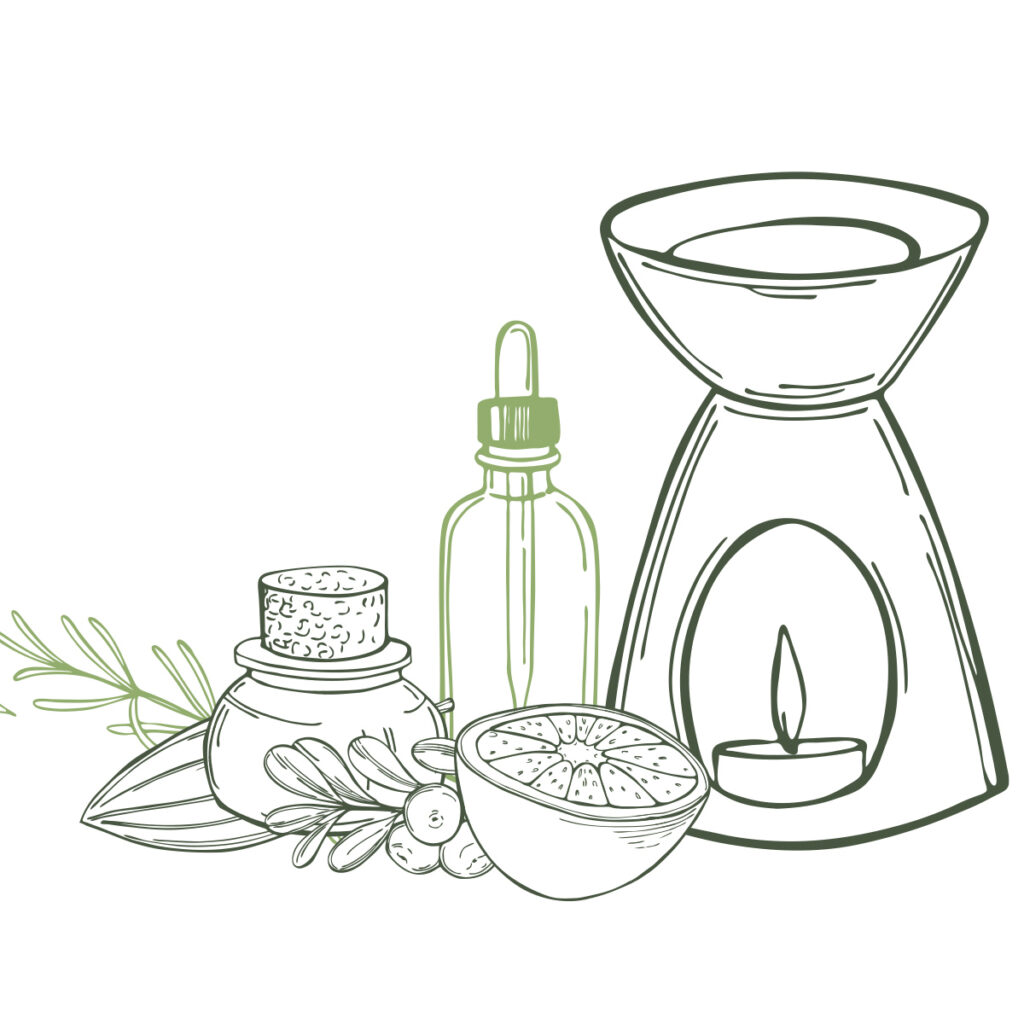 illustration of aromatherapy products