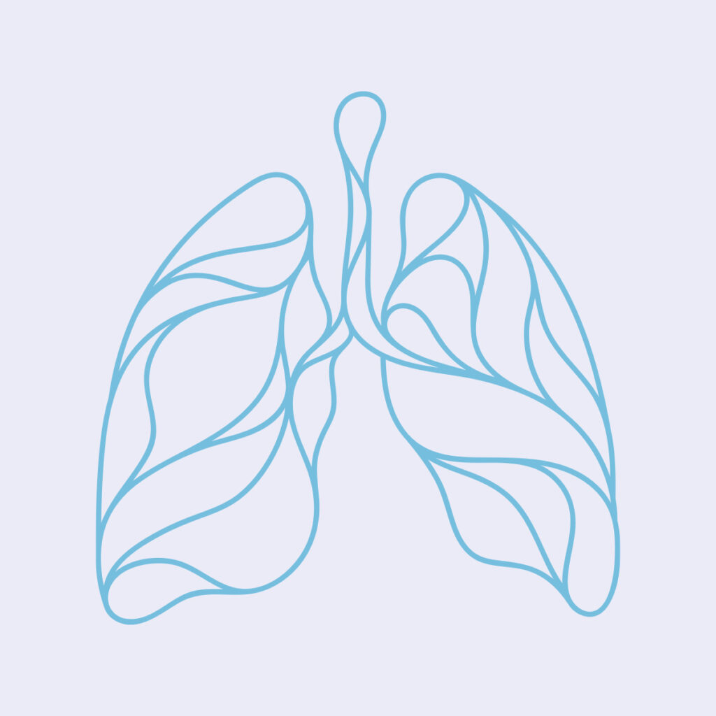 graphic illustration of lungs
