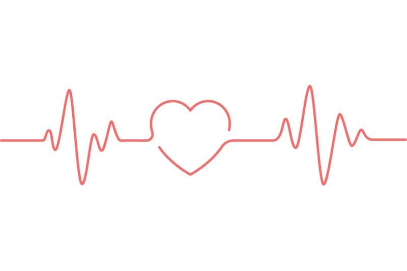 graphic of heart and life line