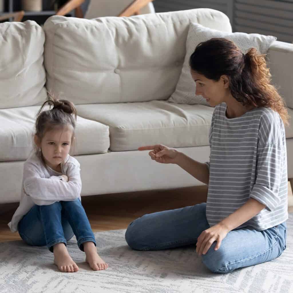 trauma bonding | mother scolding child