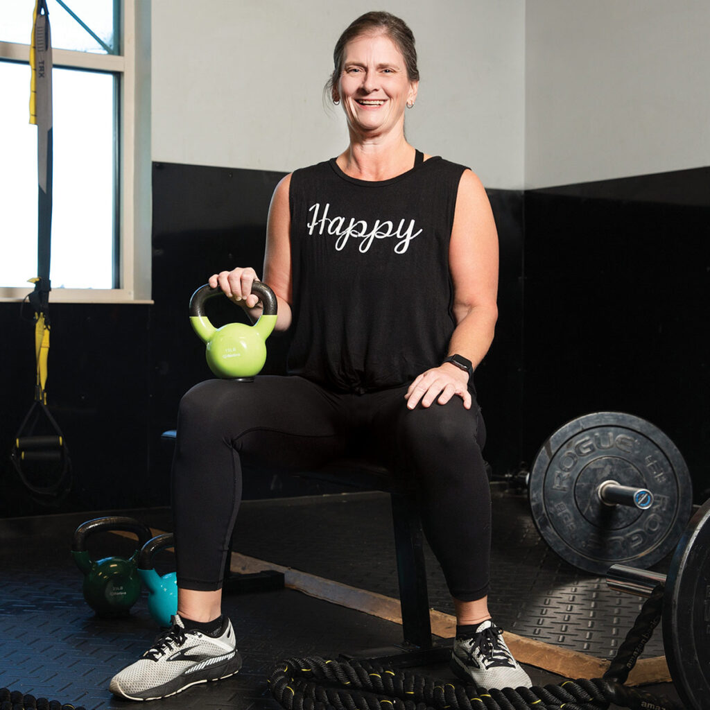 stacy lane in her workout studio