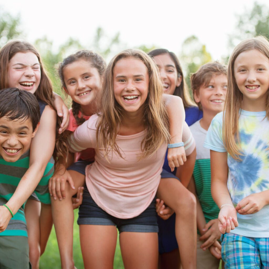 kids having fun at summer camp